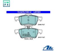ATE Brake Pad Set 13.0470-7251.2 – Disc Brake Pads for Renault Laguna III 1.6 16V BT0 M4R F4R