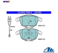 Brake pads 13.0470-7252.2 ATE for CITROËN PEUGEOT