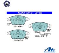 Brake pads 13.0470-7256.2 ATE for AUDI A5 A5 Sportback A5 Convertible A4 B8