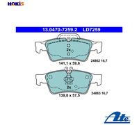 ATE Brake Pad Set 13.0470-7259.2 Ceramic for Mercedes-Benz CLS S-Class E-Class SL (C218/C219/X218)