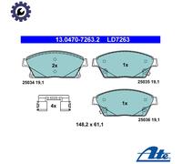 ATE Ceramic Brake pad set 13.0470-7263.2 with acoustic wear warning with accessories VAUXHALL: ZAFIRA Mk3, Astra Mk6 Kombi, Astra Mk6