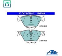 Brake pads 13.0470-7268.2 ATE for BMW 5 5 Touring