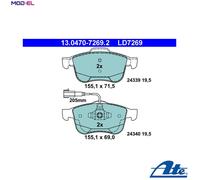 ATE 13.0470-7269.2 Brake pad set