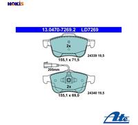 ATE 13.0470-7269.2 Brake pad set