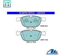 ATE 13.0470-7272.2 Brake pad set