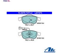 ATE Brake Pad Set 13.0470-7273.2 – for Alfa Romeo Giulietta (Hatchback/Van)