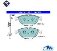 Brake pads 13.0470-7280.2 ATE for AUDI A7 Sportback A6 C7 A6 C7 Avant A8 D4