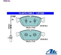 Brake pads 13.0470-7280.2 ATE for AUDI A7 Sportback A6 C7 A6 C7 Avant A8 D4