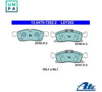 ATE 13.0470-7282.2 Brake pad set