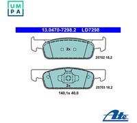 Brake pads 13.0470-7298.2 ATE for DACIA RENAULT SMART