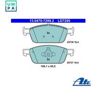 ATE Disc Brake Pad Set 13.0460-7299.2 for Ford Tourneo/Connect/Grand V408 1.5L