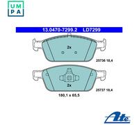 BRAKE PAD SET DISC BRAKE 13.0460-7299.2 FOR FORD TOURNEO/CONNECT/GRAND/V408 1.5L