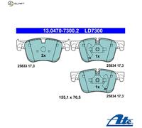 ATE Brake Pad Set 13.0470-7300.2 - Front Disc, Fits Citroen & Peugeot 308 II, C4 Picasso II