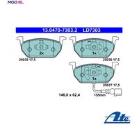 Brake pads 13.0470-7303.2 ATE for SEAT VW AUDI SKODA