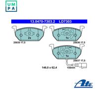 Brake pads 13.0470-7303.2 ATE for SEAT VW AUDI SKODA