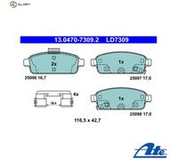 ATE Brake Pad Set 13.0470-7309.2 Disc Brake for Opel/Vauxhall
