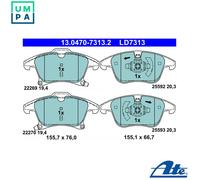 BRAKE PAD SET DISC BRAKE 13.0470-7313.2 FOR FORD MONDEO/V/Turnier/Hatchback 1.0L