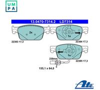 Brake pads 13.0470-7314.2 ATE for AUDI A4 B9 A4 B9 Avant A4 Allroad B9 A5