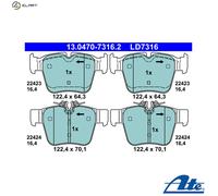 ATE Brake Pads 13.0470-7316.2 - Disc Brake Set for Mercedes-Benz GLC / GLC Coupe
