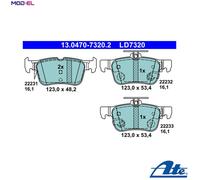 ATE 13.0470-7320.2 Brake pad set