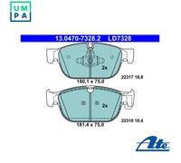 ATE 13.0470-7328.2 Brake pad set