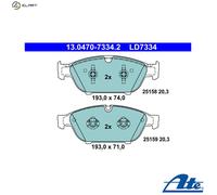 Brake pads 13.0470-7334.2 ATE for AUDI A7 Sportback A6 C7 A6 C7 Avant A8 D4
