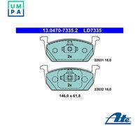 ATE 13.0470-7335.2 Brake pad set