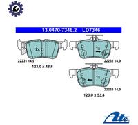 Fits ATE 13.0470-7346.2 BRAKE PADS. FORD T. FOCUS/GALAXY/KUGA/MONDEO/S-MAX 1.0-2