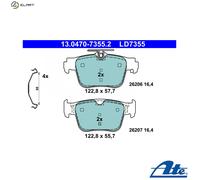 ATE 13.0470-7355.2 Brake pad set