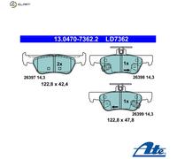 ATE 13.0470-7362.2 Brake pad set