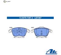 Brake pads 13.0470-7367.2 ATE for DS PEUGEOT OPEL CITROËN