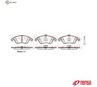 REMSA 1304.00 Brake pad set