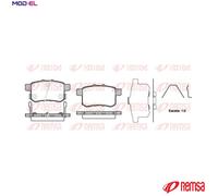 Brake pads Rear Axle 1332.12 REMSA for HONDA ACCORD VIII ACCORD VIII Estate