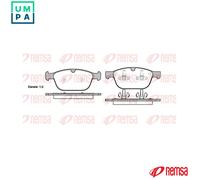 Brake pads Front Axle 1397.00 REMSA for VOLVO XC60 I SUV XC90 I