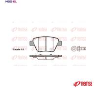 REMSA 1420.00 Brake pad set
