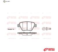 REMSA 1420.00 Brake pad set