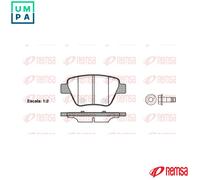 REMSA 1420.00 Brake pad set