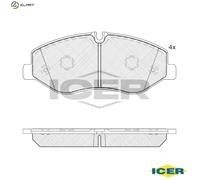 BRAKE PAD SET DISC BRAKE 142191 FOR MERCEDES-BENZ MARCO/POLO/Camper V-CLASS 1.7L