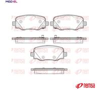 Brake pads Rear Axle 1578.02 REMSA for JEEP FIAT