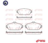 REMSA 1592.08 Brake pad set