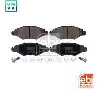 Brake Pads Set fits PEUGEOT 206 1.9D Front 98 to 07 E172131 1609252980 425308