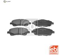 Brake Pads Set fits TOYOTA COROLLA VERSO CUR10 2.0D Front 04 to 09 1CD-FTV Febi