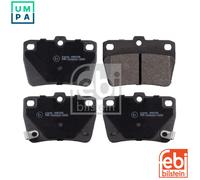 Brake Pads Set fits TOYOTA RAV4 CLA2 2.0D Rear 01 to 05 1CD-FTV 04466YZZD3 Febi