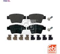 febi bilstein Brake Pad Set 16813 - Rear Axle with Fastening Material, 1 unit