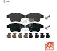 febi bilstein Brake Pad Set 16813 - Rear Axle with Fastening Material, 1 unit
