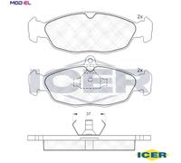 BRAKE PAD SET DISC BRAKE 180858 FOR DAEWOO CIELO LANOS/SENS NEXIA LEMANS OPEL