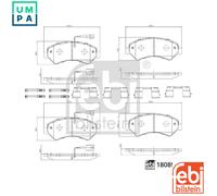 FEBI BILSTEIN 180899 Brake pad set