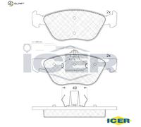 BRAKE PAD SET DISC BRAKE 181125 FOR ALFA ROMEO FIAT LANCIA DELTA/II/Mk LYBRA 156