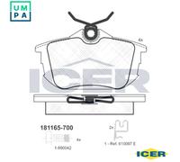 BRAKE PAD SET DISC BRAKE 181165-700 FOR MITSUBISHI CARISMA SPACE/STAR/MPV 1.1L