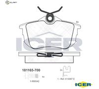BRAKE PAD SET DISC BRAKE 181165-700 FOR MITSUBISHI CARISMA SPACE/STAR/MPV 1.1L